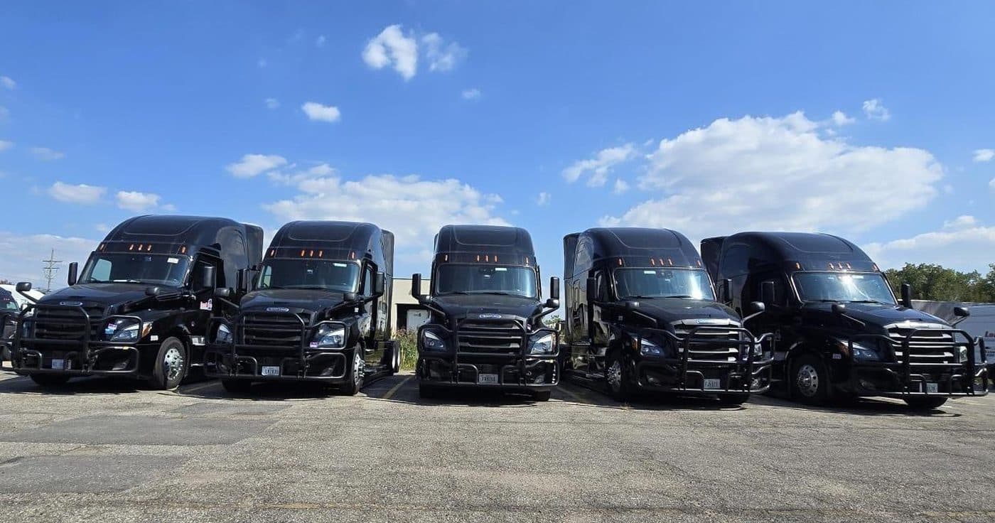 Load One's asset-based expedited tractor fleet staged and ready to dispatch